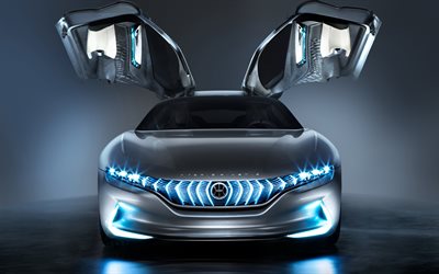 2018, Hybrid Kinetic HK GT, Pininfarina, front view, luxury electric car, concept, sports coupe, exterior, Hybrid Kinetic Group