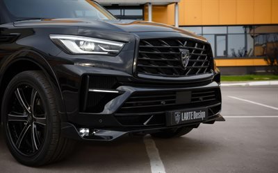 Infiniti QX80, Larte Design, 2019, luxury black SUV, tuning QX80, new black QX80, japanese SUV, Infiniti