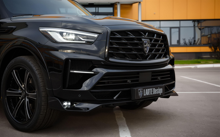 Infiniti QX80, Larte Design, 2019, lyxig svart SUV, tuning QX80, nya svarta QX80, japansk SUV, Infiniti