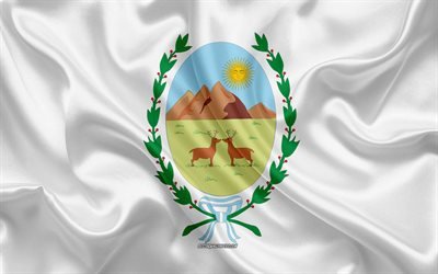 La bandera de San Luis, 4k, bandera de seda, provincia de Argentina, de seda, de textura, de la provincia de San Luis de la bandera, arte creativo, San Luis, Argentina