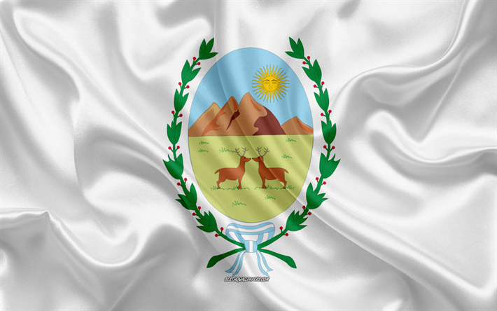 Bandiera di San Luis, 4k, seta, bandiera, provincia di Argentina, texture, provincia di San Luis bandiera, creativo, arte, San Luis, Argentina