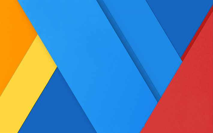 material design, blue and red, colorful triangles, geometric shapes, lollipop, triangles, creative, strips, geometry, blue backgrounds