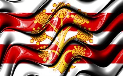 Westmorland bandeira, 4k, Condados da Inglaterra, distritos administrativos, Bandeira de Westmorland, Arte 3D, Westmorland, munic&#237;pios ingl&#234;s, Westmorland 3D bandeira, Inglaterra, Reino Unido, Europa