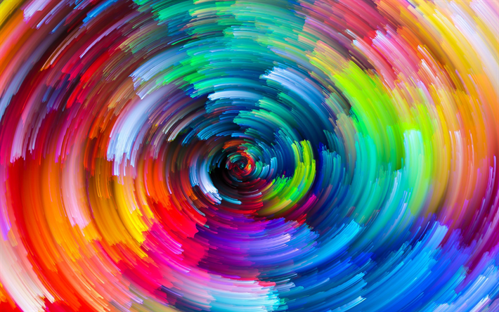 abstract vortex, 4k, creative, abstract spiral background, colorful circles, abstract background