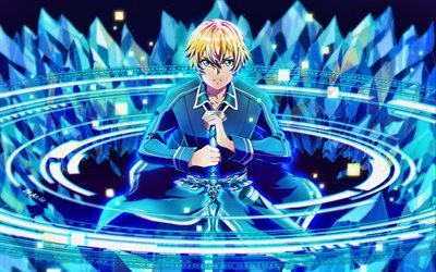 Eugeo, blue splinters, artwork, Sword Art Online, manga, protagonist
