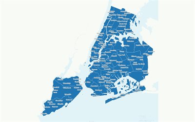 New Yorkin kartta, NYC kartta, USA, New York-alueet kartta, Kaupunginosaa New York City kartta, kartta-amerikan kaupungit, karttoja kaupungeista YHDYSVALLOISSA, New York