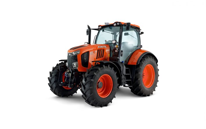 Kubota M7-171, tractor, agricultural machinery, tractor on a white background, modern tractor, Kubota