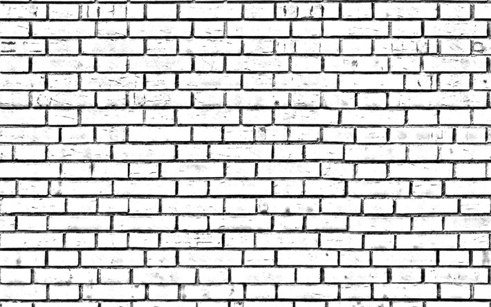 blanco ladrillos de fondo, primer plano, blanco ladrillos, blanco brickwall, texturas de ladrillos, pared de ladrillos, ladrillos, pared, id&#233;ntico ladrillos, ladrillos de fondo, de piedra blanca de fondo