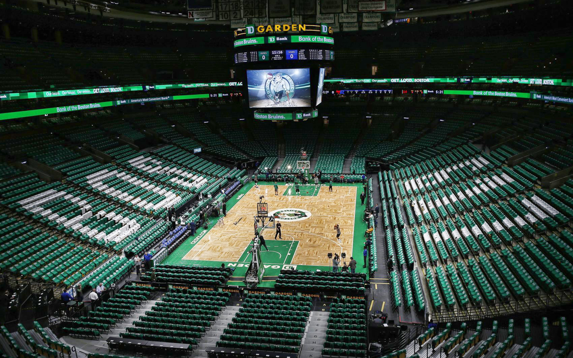 Download wallpapers TD Garden FleetCenter Boston Celtics Arena NBA