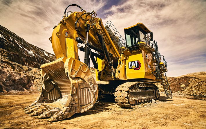 Caterpillar 6060, HDR, hydraulic mining shovel, construction vehicles, 2021 excavators, CaT, excavators, special equipment, CaT 6060, Caterpillar