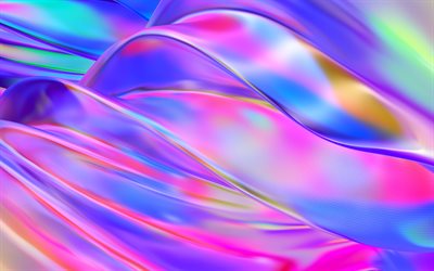 colorful 3D waves, 4k, 3D textures, waves textures, colorful gradients background, 3D backgrounds, wavy textures, background with waves