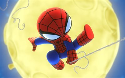 Spider-Man, 3D art, supersankareita, fan art, luova, Spiderman