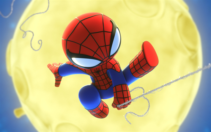Spider-Man, 3D art, supersankareita, fan art, luova, Spiderman