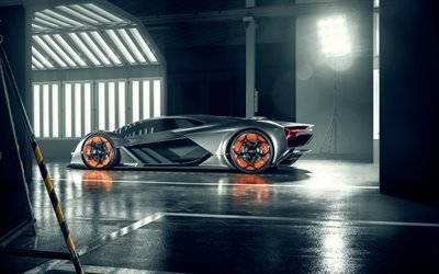 Lamborghini Kolmannen Vuosituhannen, 2019, superauto, sivukuva, ulkoa, ainutlaatuinen autoja, hypercar, Italian urheiluautoja, Lamborghini
