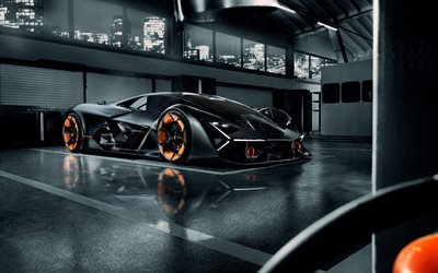 4k, Lamborghini Terzo Millennio, garage, 2019 cars, supercars, hypercars, italian cars, Lamborghini