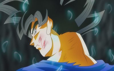Goku Musta, 4k, taistelija, l&#228;hikuva, DBS, manga, Son Goku Musta, Dragon Ball Super, Goku