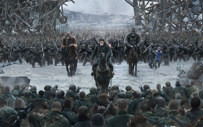 War for the Planet of the Apes, 2017, New movies, poster, promo