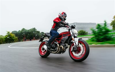 rider, Ducati Monster 797, inställda tåg, road, 2017 cyklar, italienska motorcyklar, Ducati