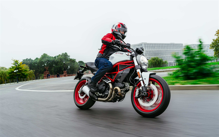 piloto, Ducati Monster 797, sbk, estrada, 2017 motos, italiano de motos, Ducati