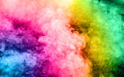 colorato fumo, arcobaleno, tavolozza di colori, di fumo, di arte creativa