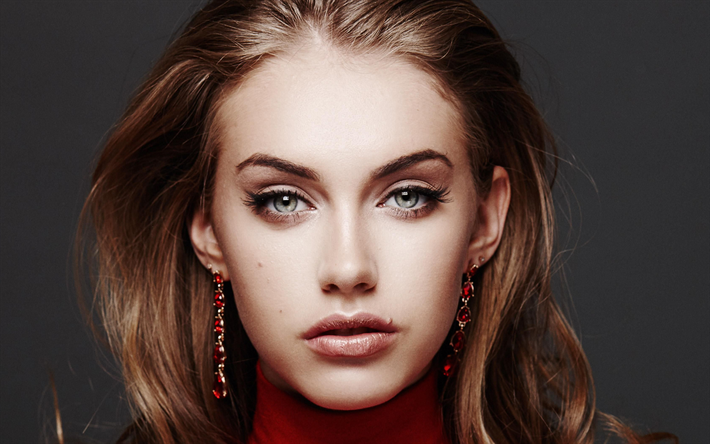 4k, julia rose, 2018, russische modelle, portr&#228;t -, beauty -, fashion-models, br&#252;nette, make-up