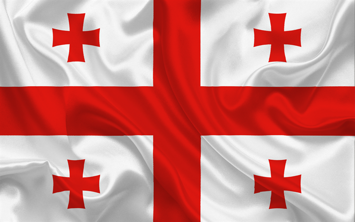 Flagga av Georgien, Georgiens flagga, Europa, Georgien