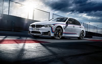 raceway, BMW M3, F80, sportcars, 2017 bilar, tyska bilar, BMW