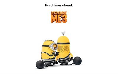 despicable me 3, minions, 2017, kevin, stuart, gef&#228;ngnis