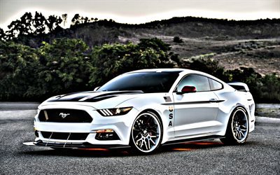 HDR, Ford Mustang GT Apollo Edition, 2017 bilar, 4k, supercars, Ford