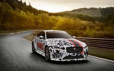Jaguar XE SV Projeto 8, estrada, 2017 carros, ajuste, supercarros, Jaguar