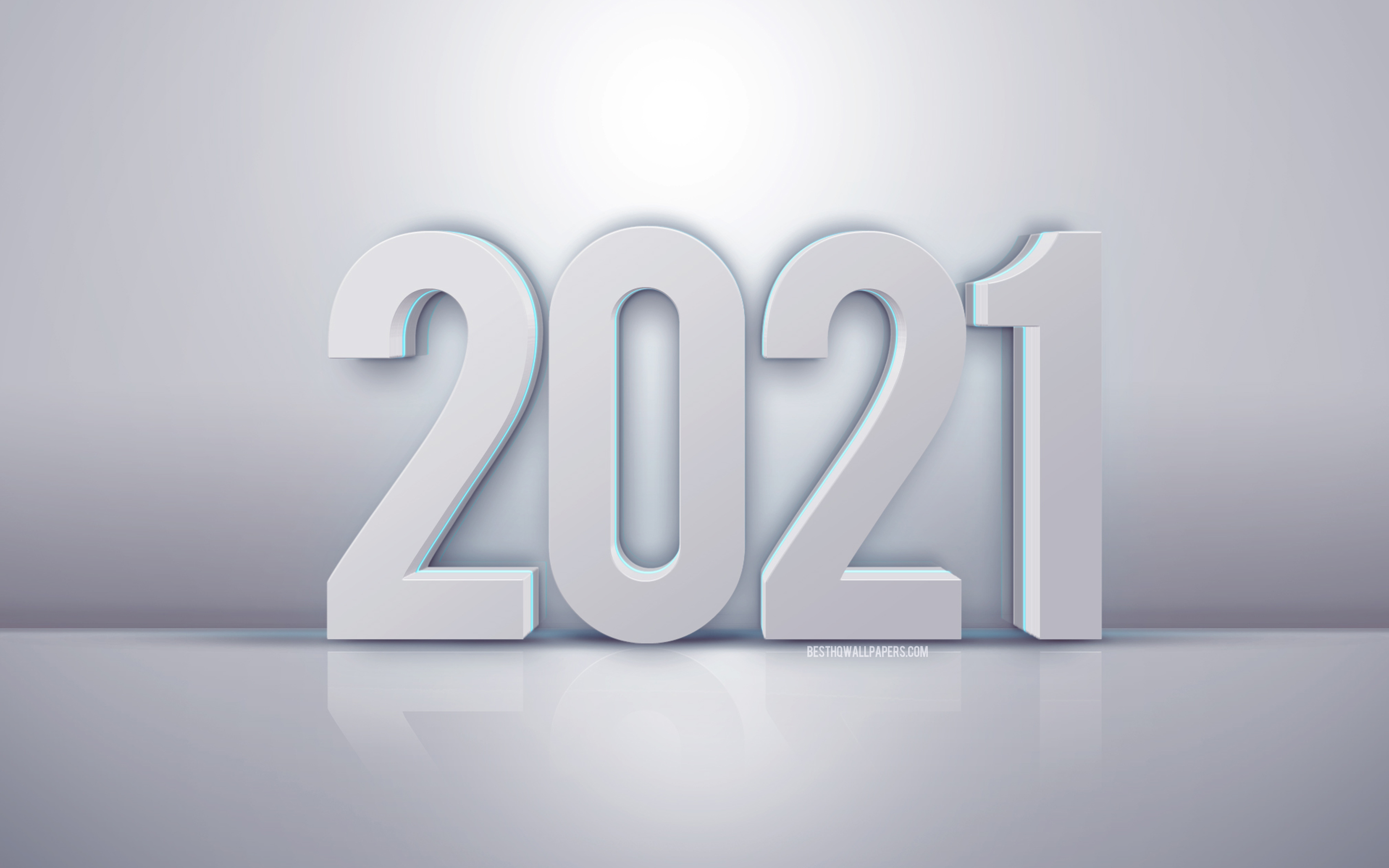 Download wallpapers 2021 New Year, white 3D letters, White 2021 background,  2021 3D art, white 3D 2021 background, Happy New Year 2021, 2021 concepts  for desktop with resolution 2880x1800. High Quality HD pictures wallpapers