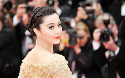 Fan Bingbing, smile, chinese actress, asian girls, portrait, beauty