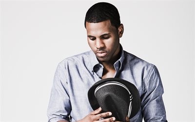 Jason Derulo, Jason Joel Desrouleaux, chanteur Am&#233;ricain, portrait, chemise bleue