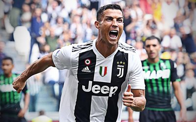 4k, Cristiano Ronaldo, goal, match, Juventus FC, CR7, Portuguese footballer, football stars, Serie A, Ronaldo, CR7 Juve, soccer, Bianconeri