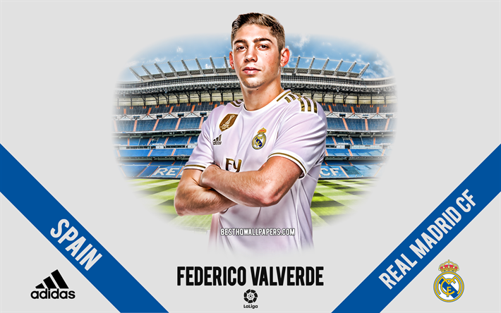 Federico Valverde, el Real Madrid, retrato, futbolista Uruguayo, el centrocampista de La Liga, La Espa&#241;a, el Real Madrid futbolistas 2020, el f&#250;tbol, el Santiago Bernabeu