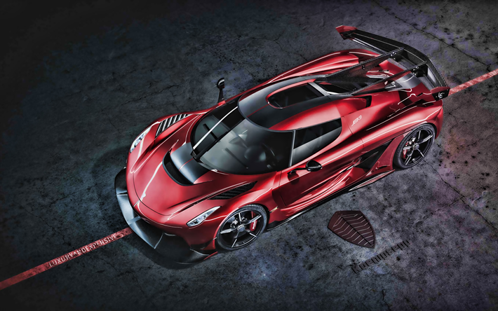 En 2020, la Koenigsegg Jesko, Rouge Cerise Edition10, hypercar, rouge coup&#233; sport, tuning Jesko, rouge Jesko, voitures de sport, la Koenigsegg