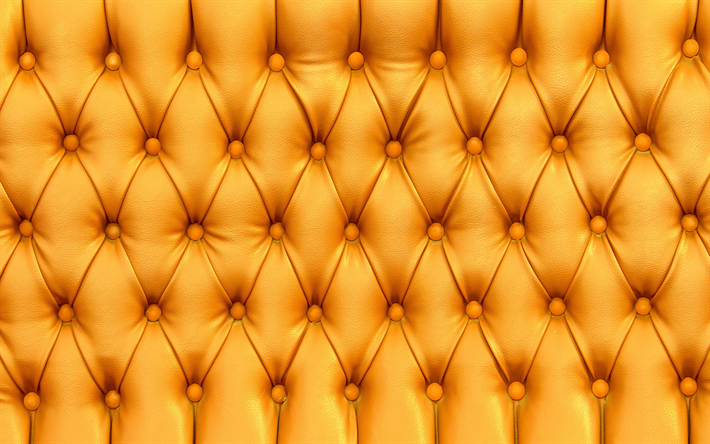 golden leather upholstery, 4k, macro, golden leather, golden leather background, leather textures, golden backgrounds, yellow leather upholstery