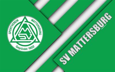 SV Mattersburg, Austrian football club, 4k, material design, green white abstraction, Austrian Football Bundesliga, Mattersburg, Austria, football