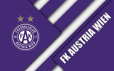 FKオーストリアのウィーン, オーストリアのサッカークラブ, 4k, 材料設計, 紫抽象化, オーストリアのサッカーブンデスリーガ, ウィーン, オーストリア, サッカー, オーストリアのウィーン