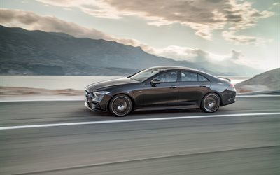 Mercedes-Benz CLS53 AMG, 2019, tuning, luxury black CLS53, new CLS, Mercedes