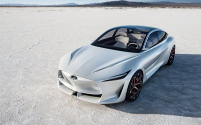 Infiniti Q Inspiration, concept, 2018, front view, luxury electric car, futurism, new Japanese cars, Infiniti