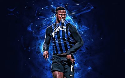 Keita Kova, gol, Senegalli futbolcular, Internazionale, futbol, Inter Milan, Keita Kova Diao, Keita, neon ışıkları Serie A, Inter Milan FC