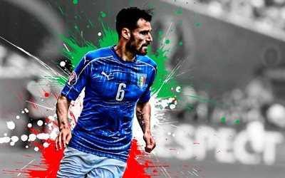 Antonio Candreva, Italien i fotboll, kreativa flagga Italien, Italiensk fotboll spelare, mittf&#228;ltare, konst, Candreva