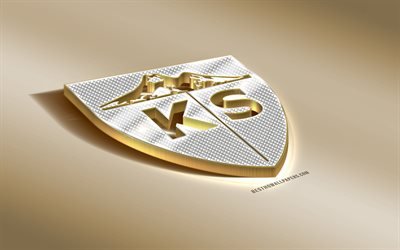 Kayserispor, Turkish football club, golden silver logo, Kayseri, Turkey, Super League, 3d golden emblem, creative 3d art, football