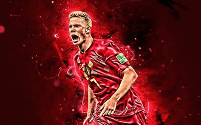 Kevin De Bruyne, tavoite, Belgian Maajoukkueen, punainen yhten&#228;inen, fan art, De Bruyne, jalkapallo, jalkapalloilijat, neon valot, Belgian jalkapallo joukkue