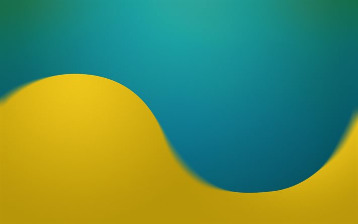 Download wallpapers yellow blue wave background, waves background, creative wave  background, blue-yellow wave for desktop free. Pictures for desktop free