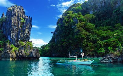 海, タイ, 岩, 島, 熱帯の島, 旅行