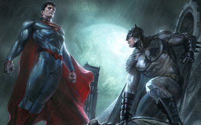 Batman, Superman, l&#39;arte, i supereroi