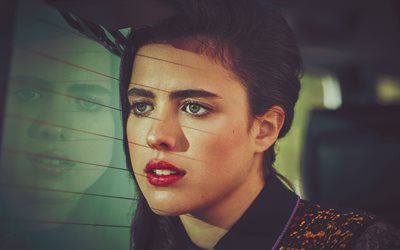 Margaret Qualley, 4k, american actress, Hollywood, beautiful girls, beauty, brunette