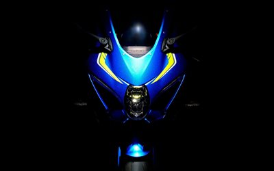 سوزوكي GSX-R1000R, 4k, 2017 الدراجات, الظلام, sportbikes, سوزوكي